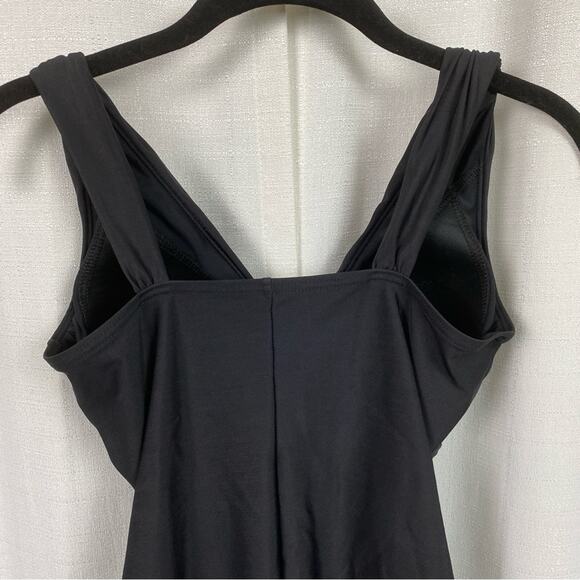 Lands End Black Slendersuit Grecian Tummy Control One Piece Swimsuit Sz.6P NWOT - Picture 9 of 14